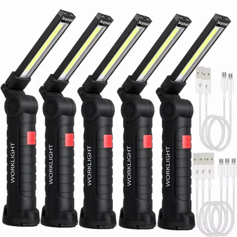 Power Bank - Lanterna led cob portátil usb recarregável