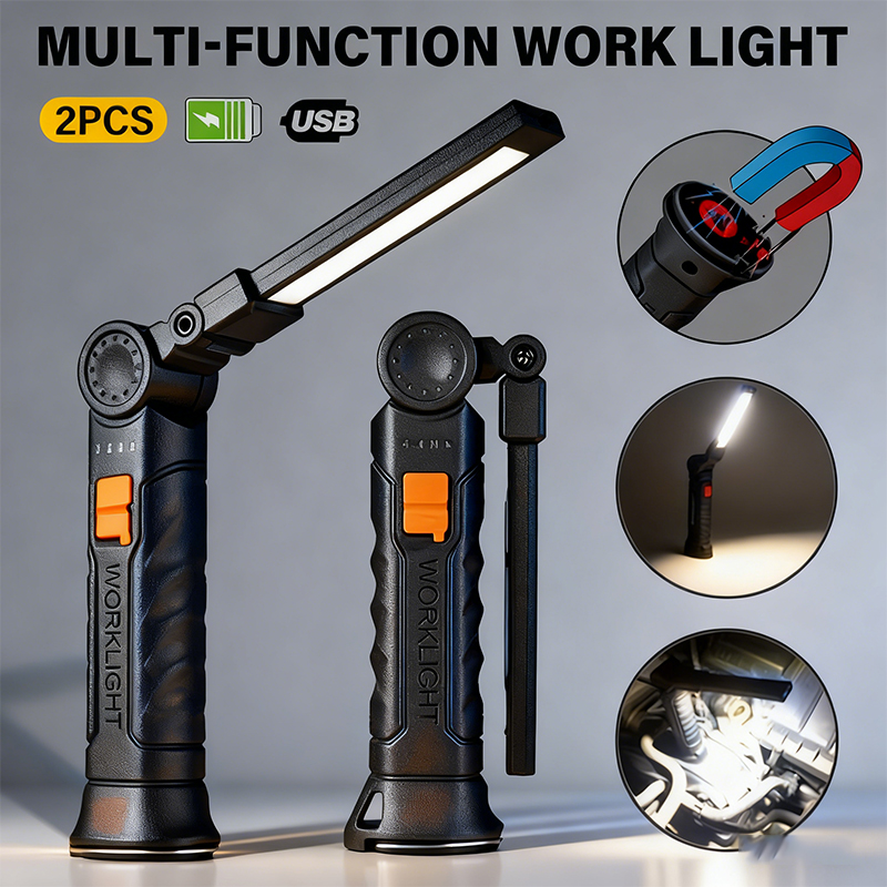 Power Bank - Lanterna led cob portátil usb recarregável