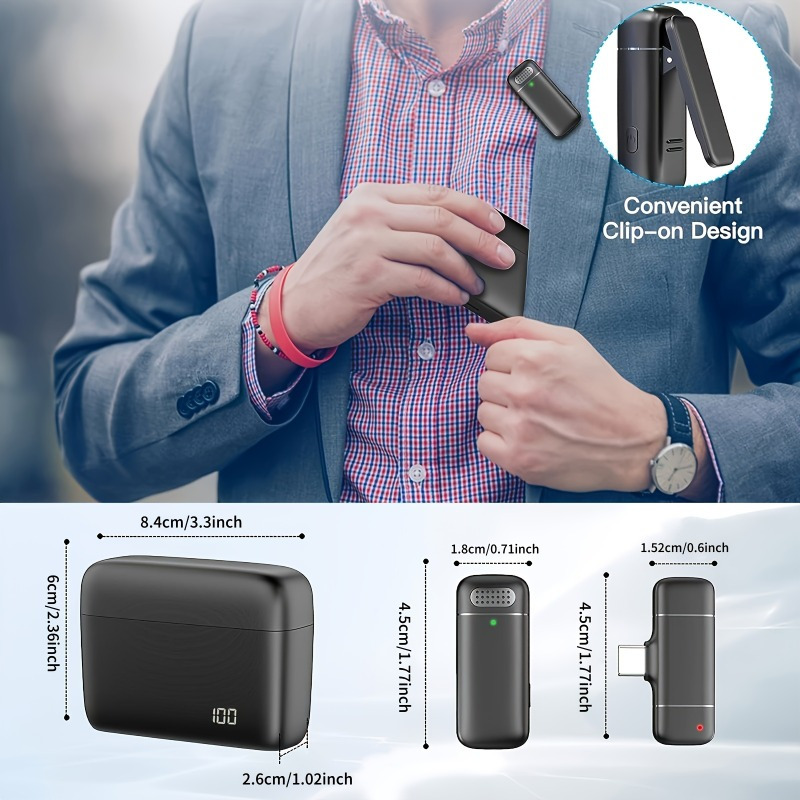 Microfone de lapela sem fios c - Wireless Charger avaliação e preço